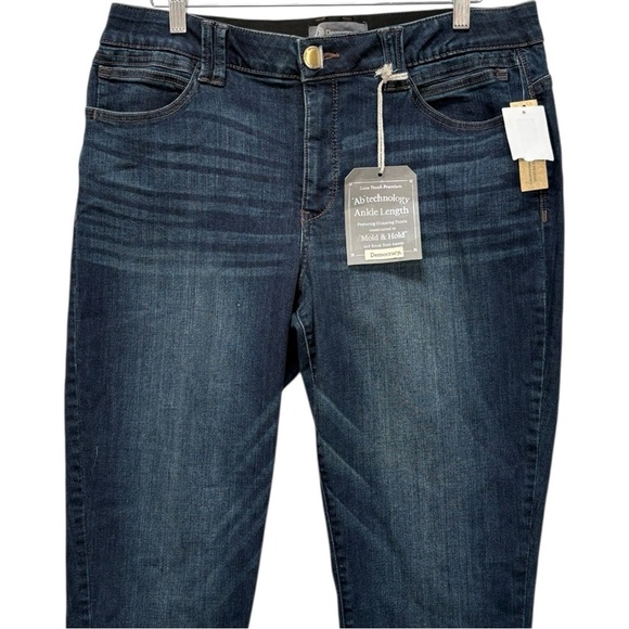 Democracy Ab Technology Ankle Length Step Hem Stretch Denim Jeans Size 16 - Picture 3 of 9